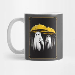 Vintage floral ghost halloween ghost in the forest gothic Mug